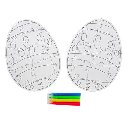 Colour Your Own Easter Jigsaw Puzzles - Assorted image number 2