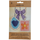 Make Your Own Wooden Cross Stitch Decorations: Pack of 3 image number 1