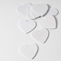 White Wooden Hearts: Pack of 60