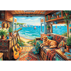 Campervan at the Beach 500 Piece Jigsaw Puzzle image number 2