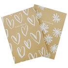 B5 Kraft Heart & Floral Eco Notebooks: Pack of 2 image number 1