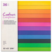 Crafters Companion Textured Assorted Cardstock Pad: Pack of 36