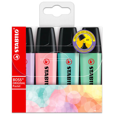 Stabilo Boss Original Pastel Highlighters: Pack of 4 image number 1