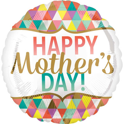 17 Inch Happy Mothers Day Foil Helium Balloon image number 1