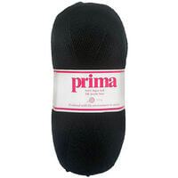 Prima DK Acrylic Wool: Black Yarn 100g