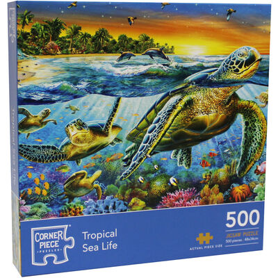 Tropical Sea Life 500 Piece Jigsaw Puzzle image number 1