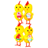 Chicks with Fruit Bonnet Decorations