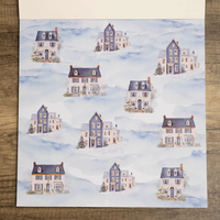 Snowy Christmas Design Pad: 12 x 12 Inches