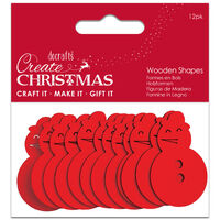 Christmas Snowman Wooden Shapes: Pack of 12