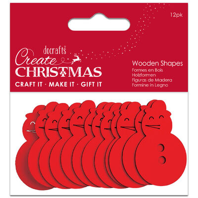 Christmas Snowman Wooden Shapes: Pack of 12 image number 1