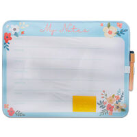 Floral Weekly Magnetic Notes Board With Pen