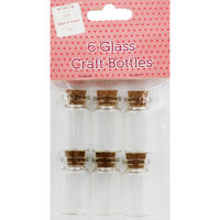 Glass Craft Bottles - Pack Of 6