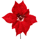 Red Poinsettia Embellishment image number 1