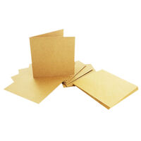 Kraft Cards and Envelopes - 6 x 6 Inches