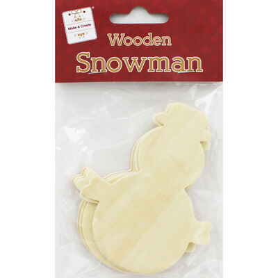 Wooden Snowman Embellishments: Pack of 3 image number 1