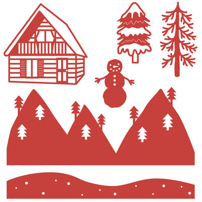 Log Cabin Build a Scene Metal Die Set image number 2