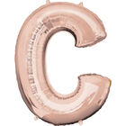 34 Inch Light Rose Gold Letter C Helium Balloon image number 1