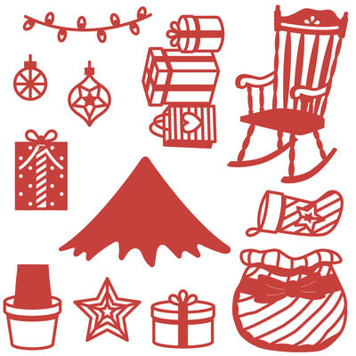 Christmas Tree Build a Scene Metal Die Set image number 2