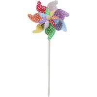 PlayWorks 31cm Stripey Windmill: Assorted