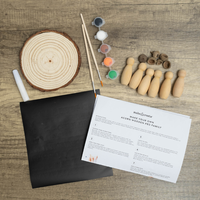 Make Your Own Acorn Wooden Peg Family: Pack of 6 Pegs