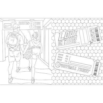 Game, Set and Match: Sports Romance Colouring Book image number 2
