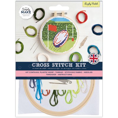 Simply Make: Rugby Cross Stitch Craft Kit image number 1