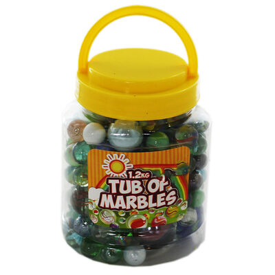 Tub Of Marbles - 1.2 Kg image number 1