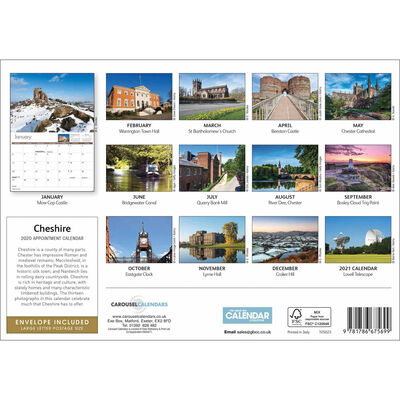 Cheshire 2020 A4 Wall Calendar image number 2