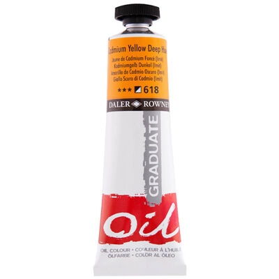 Daler Rowney Graduate Oil Paint Deep Cadmium Yellow 38ml image number 1