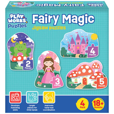PlayWorks Fairy Magic Jigsaw Puzzles: Pack of 4 image number 1