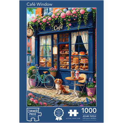 Caf&eacute; Window 1000 Piece Jigsaw Puzzle image number 1
