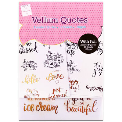 Black and Gold Vellum Quotes Pad image number 1