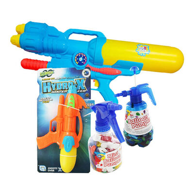 Assorted Large Water Gun & Hydro-X Water Soaker with Water Balloons Bundle image number 1