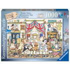 Crazy Cats Afternoon Tea at Tiddles 1000 Piece Jigsaw Puzzle image number 1