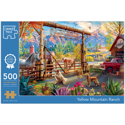 Yellow Mountain Ranch 500 Piece Jigsaw Puzzle image number 1