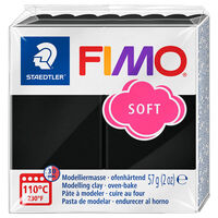 Fimo Soft Modelling Clay Block: Black