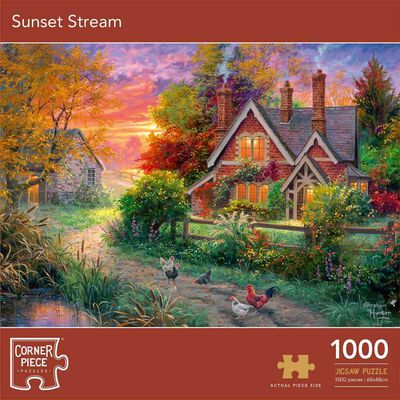 Sunset Stream 1000 Piece Jigsaw Puzzle image number 1