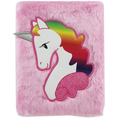 A5 Unicorn Plush Notebook image number 1