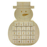 Wooden Snowman Advent Calendar