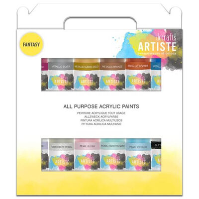 DoCrafts Artiste Fantasy All Purpose Acrylic Paints: Pack of 12 image number 1