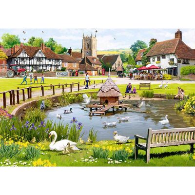 Village Pond 1000 Piece Jigsaw Puzzle image number 2