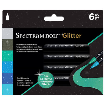 Spectrum Noir Glitter Markers: Cool Elements image number 1