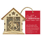 Mini Wooden Rocking Horse LED Shadow Box House image number 1