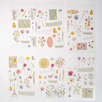 Wildflower Collection Clear Stickers: Pack of 100