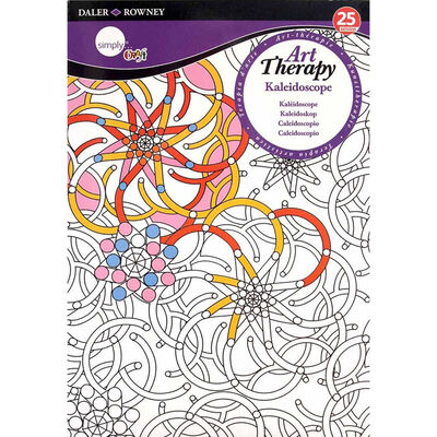 A5 Art Therapy Colouring Book: Kaleidoscope image number 1
