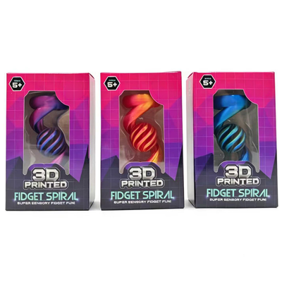 3D Printed Metallic Fidget Spiral: Assorted image number 3