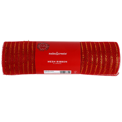 Red Mesh Ribbon: 9m image number 1