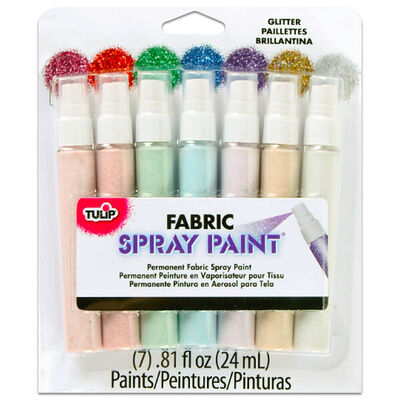 Tulip Glitter Fabric Spray Paints: Pack of 7 image number 1