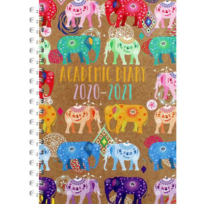 A5 Elephants Day a Page 2020-21 Academic Diary image number 1