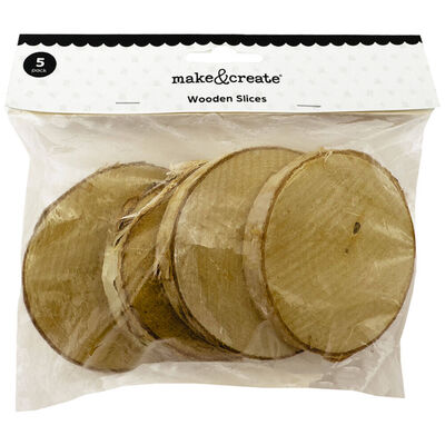 Wooden Slices: Pack of 5 image number 1